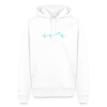 Ski Heartbeat Mountains Ski ECG Cadeau Tshirt - Sweat à capuche Premium bio Homme - blanc - Devant - Nico (187cm)