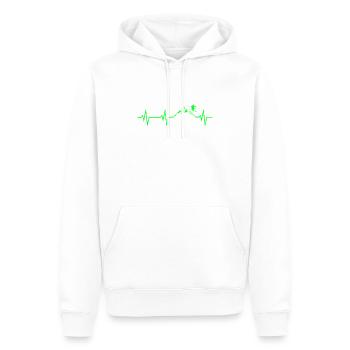 Ski Heartbeat Mountains Ski ECG Cadeau Tshirt - Sweat à capuche Premium bio Homme - blanc - Devant - Nico (187cm)