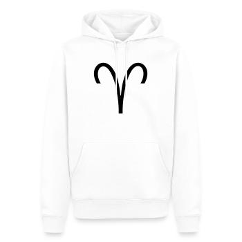 Widder - Männer Premium Bio Hoodie - Weiß - Vorne - Nico (187cm)