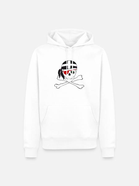 Cornish Jolly Roger - Men’s Premium Organic Hoodie - white
