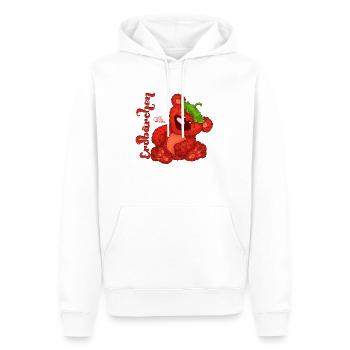 Erdbärchen mit Text - Männer Premium Bio Hoodie - Weiß - Vorne - Nico (187cm)
