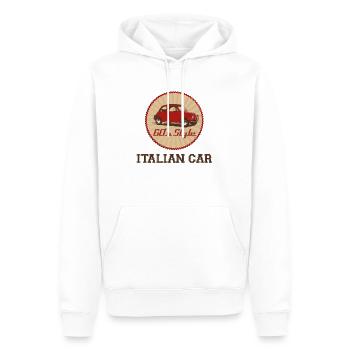 italian car 60s style - Sweat à capuche Premium bio Homme - blanc - Devant - Nico (187cm)