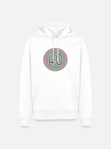 40th birthday - Men’s Premium Organic Hoodie - white