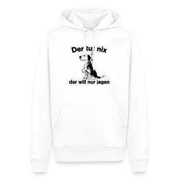 Tut nix - jagen - Männer Premium Bio Hoodie - Weiß - Vorne - Nico (187cm)