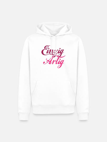 Einzig Artig - Männer Premium Bio Hoodie - Weiß