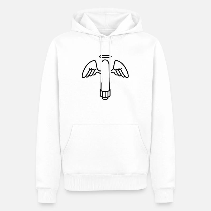 Gode avec ailes - Sweat à capuche Premium bio Homme - blanc
