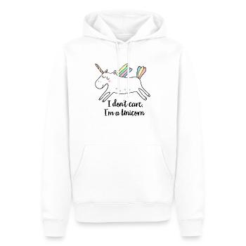 Einhorn - Männer Premium Bio Hoodie - Weiß - Vorne - Nico (187cm)