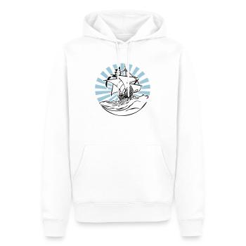 Schiff 2C Farbwechsel - Männer Premium Bio Hoodie - Weiß - Vorne - Nico (187cm)