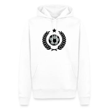 Lorbeerkranz (Fußball) 02 - Männer Premium Bio Hoodie - Weiß - Vorne - Nico (187cm)