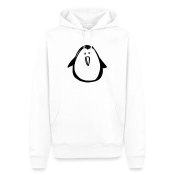 Pinguin - Zeichnung - Männer Premium Bio Hoodie - Weiß - Vorne - Nico (187cm)