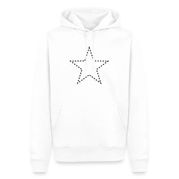 dashed_star_1c - Männer Premium Bio Hoodie - Weiß - Vorne - Nico (187cm)