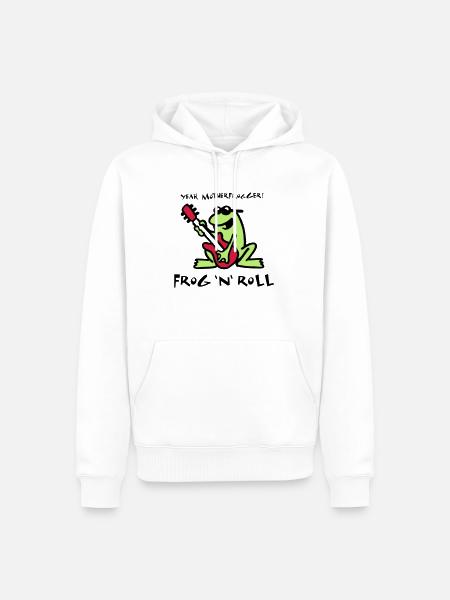 frog_n_roll_072011_d_3c - Men’s Premium Organic Hoodie - white