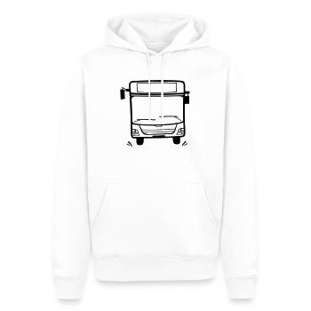 Linienbus ohne Text - Männer Premium Bio Hoodie - Weiß - Vorne - Nico (187cm)