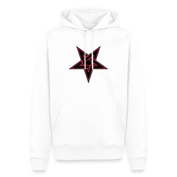 Pentagram__V010 - Männer Premium Bio Hoodie - Weiß - Vorne - Nico (187cm)