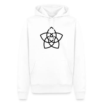 venusblume__blume_der_liebe_5x5 - Männer Premium Bio Hoodie - Weiß - Vorne - Nico (187cm)