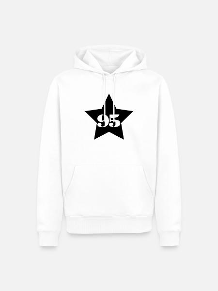 95__star___f1 - Men’s Premium Organic Hoodie - white
