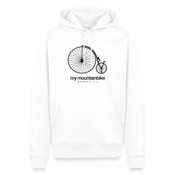 mon vélo de montagne - descente - Sweat à capuche Premium bio Homme - blanc - Devant - Nico (187cm)