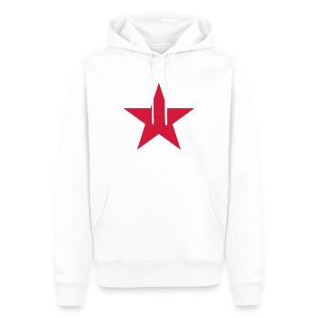 Étoile - Sweat à capuche Premium bio Homme - blanc - Devant - Nico (187cm)