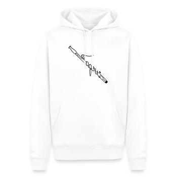 Basson - Sweat à capuche Premium bio Homme - blanc - Devant - Nico (187cm)