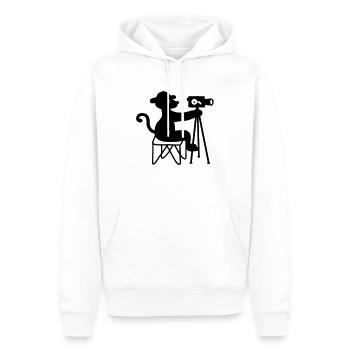 Directeur de la photographie - Sweat à capuche Premium bio Homme - blanc - Devant - Nico (187cm)