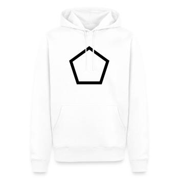 pentagon - Männer Premium Bio Hoodie - Weiß - Vorne - Nico (187cm)