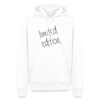 Limited Edition - Männer Premium Bio Hoodie - Weiß - Vorne - Nico (187cm)
