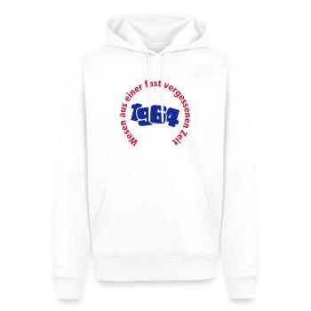Jahrgang 1964 - Wesen aus einer anderen Zeit - Männer Premium Bio Hoodie - Weiß - Vorne - Nico (187cm)