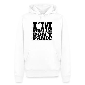 I´m Muslim dont panic kein panik - Männer Premium Bio Hoodie - Weiß - Vorne - Nico (187cm)