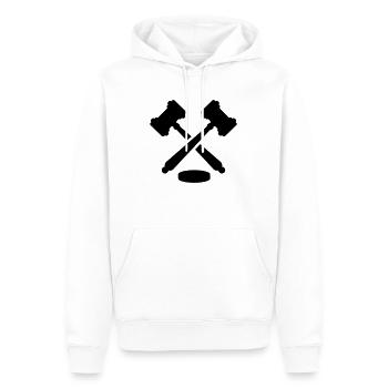 Juge - Sweat à capuche Premium bio Homme - blanc - Devant - Nico (187cm)