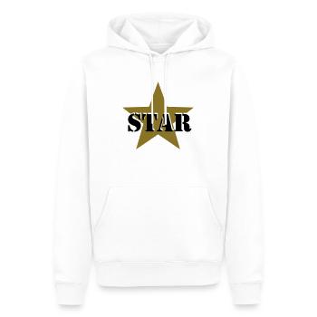 Star for heroes and winner - Sweat à capuche Premium bio Homme - blanc - Devant - Nico (187cm)