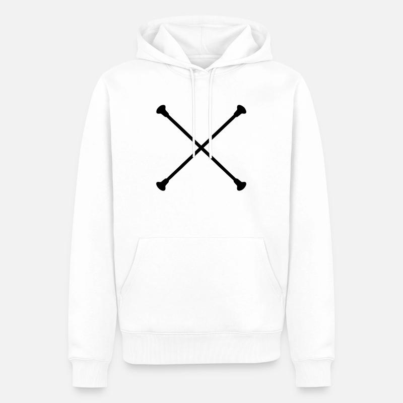 baton de twirling Twirling bâton - Sweat à capuche Premium bio Homme - blanc
