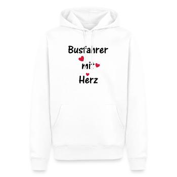 Busfahrer mit Herz - Männer Premium Bio Hoodie - Weiß - Vorne - Nico (187cm)