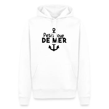 Petit loup de mer - Sweat à capuche Premium bio Homme - blanc - Devant - Nico (187cm)