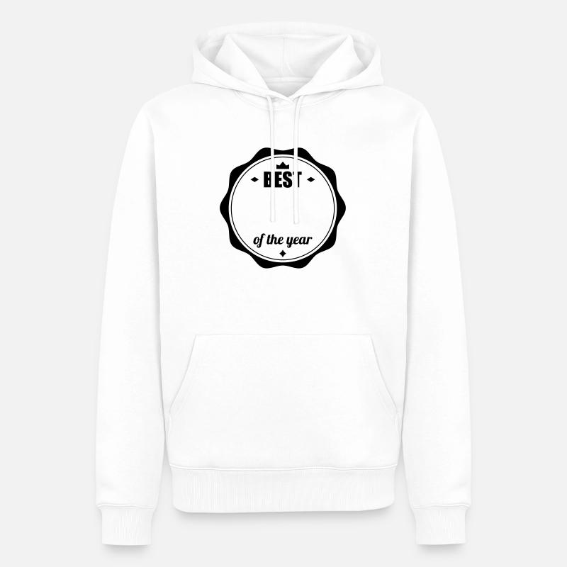 A Personnaliser / Custom / Customiser / Customize - Sweat à capuche Premium bio Homme - blanc