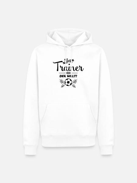 der beste trainer - Männer Premium Bio Hoodie - Weiß