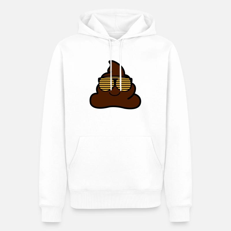 coole_kacke_02 - Sweat à capuche Premium bio Homme - blanc