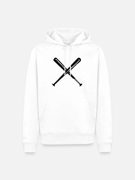 baseballschlaeger - Männer Premium Bio Hoodie - Weiß