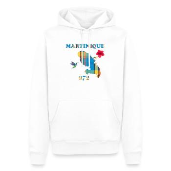 Martinique 972 - Männer Premium Bio Hoodie - Weiß - Vorne - Nico (187cm)