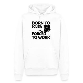 born to dive - Men’s Premium Organic Hoodie - white - Front - Nico (187cm)