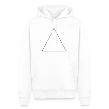 Simple triangle, minimalist, gift idea - Men’s Premium Organic Hoodie - white - Front - Nico (187cm)