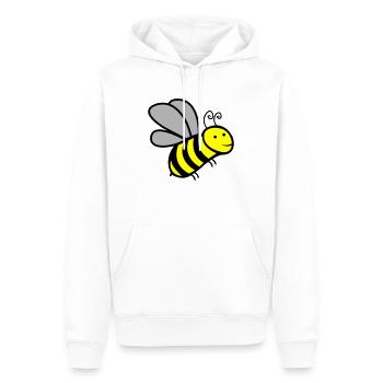biene - Männer Premium Bio Hoodie - Weiß - Vorne - Nico (187cm)