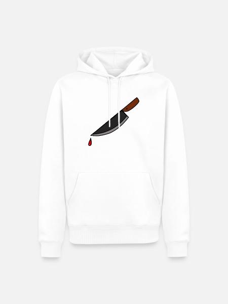 Bloody knife - Men’s Premium Organic Hoodie - white