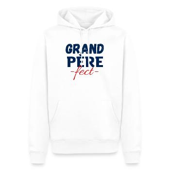 grand père-fect cadeau pour grand père - Sweat à capuche Premium bio Homme - blanc - Devant - Nico (187cm)