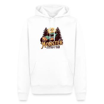 Monster Truck Keep It Tough Quatre roues directrices - Sweat à capuche Premium bio Homme - blanc - Devant - Nico (187cm)