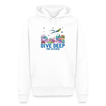 Diving Diver Scientist Marine Biologist Ozea - Men’s Premium Organic Hoodie - white - Front - Nico (187cm)