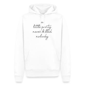 une petite fête jamais tuée célébrer personne anglais - Sweat à capuche Premium bio Homme - blanc - Devant - Nico (187cm)