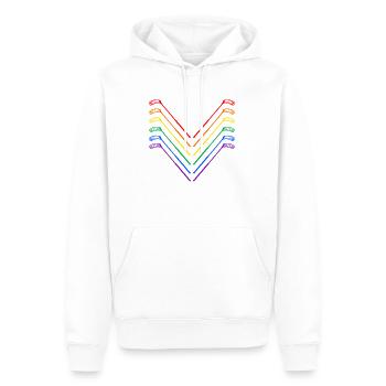 floorball multicolor unihockey - Männer Premium Bio Hoodie - Weiß - Vorne - Nico (187cm)