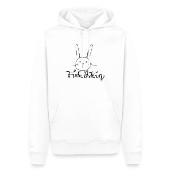 Hasen-Gesicht Happy Easter / Schwarz - Männer Premium Bio Hoodie - Weiß - Vorne - Nico (187cm)