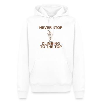 escalade - Sweat à capuche Premium bio Homme - blanc - Devant - Nico (187cm)