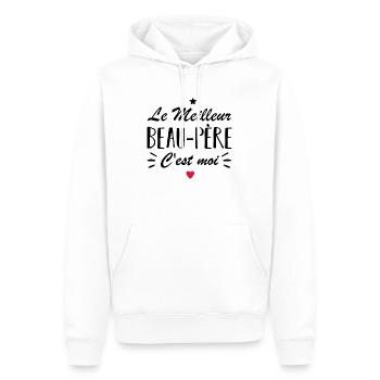 c'est moi le meilleur beau-père / humour beau-père - Sweat à capuche Premium bio Homme - blanc - Devant - Nico (187cm)
